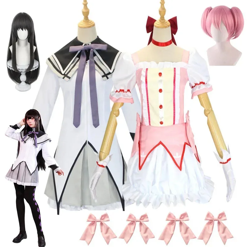 

Anime Magical Girl Puella Magi Madoka Magica Homura Akemi Kaname Madoka Cosplay Costume Fighting Uniforms for Mahou Shoujo