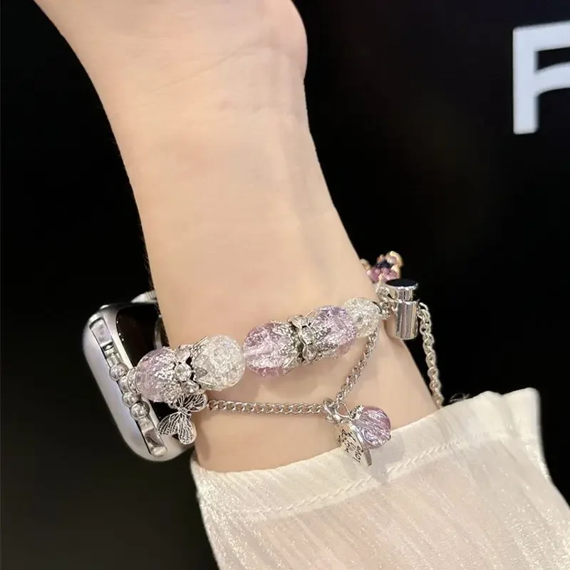 

Jade green round bead wristband suitable for Xiaomi's new 9pro wristband, Redmi Watch 5's handmade wristband