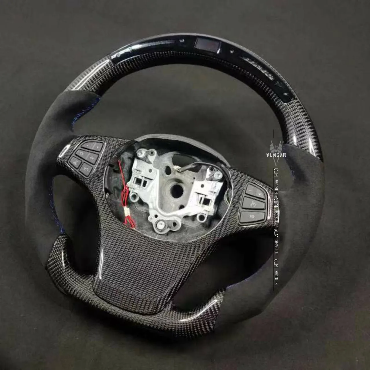 VLMCAR Private Custom Carbon Fiber Steering Wheel For BMW 5Series X5 E53 Car Accessories Led Display Flat Bottom Auto Parts