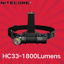 NITECORE-faro multifuncional HC33, 1800 lúmenes, CREE XHP35 HD, LED magnético, en forma de L