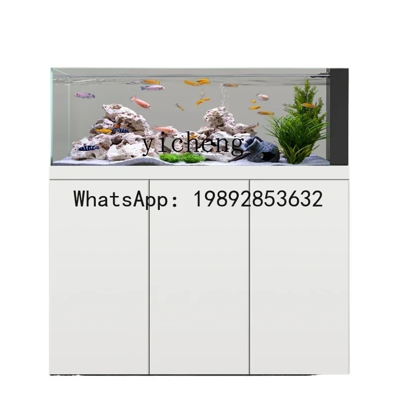 LYY  aluminum alloy bottom filter ultra-white fish tank living room home floor ecological landscaping