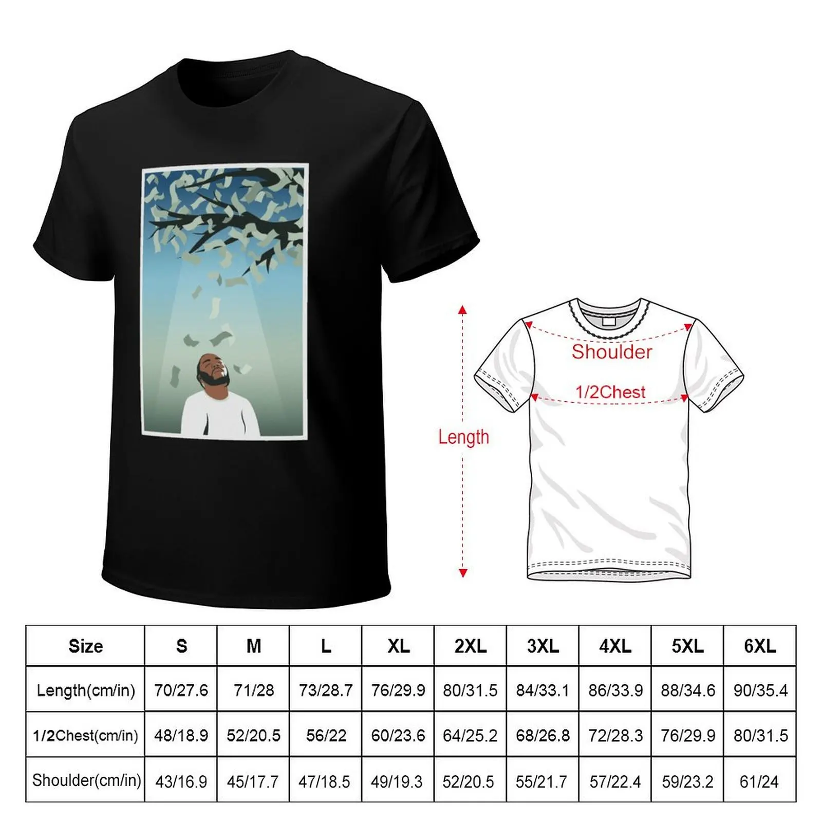 Kendrick Lamar - Money Trees Poster Poster T-Shirt Work Utility Short Sleeve Shirt