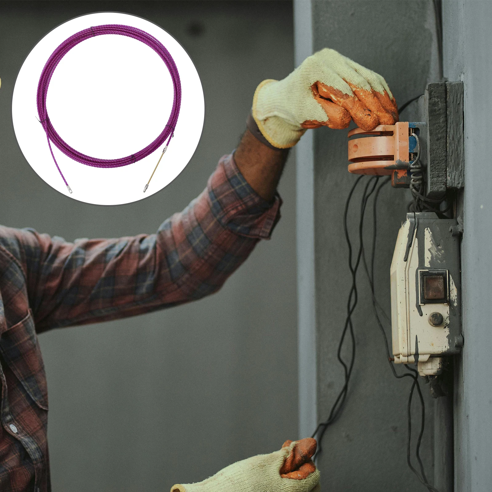 

Модернизированный инструмент для нарезания резьбы 20 м, съемник стального кабеля для электрика, угловой настенный нитевдеватель, рыболовная лента, пружина