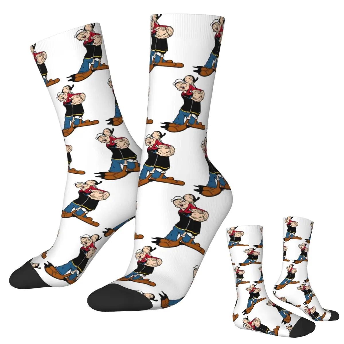 جوارب Popeye Loving جوارب Harajuku الممتصة للعرق طوال الموسم جوارب طويلة إكسسوارات لهدايا عيد الميلاد للجنسين
