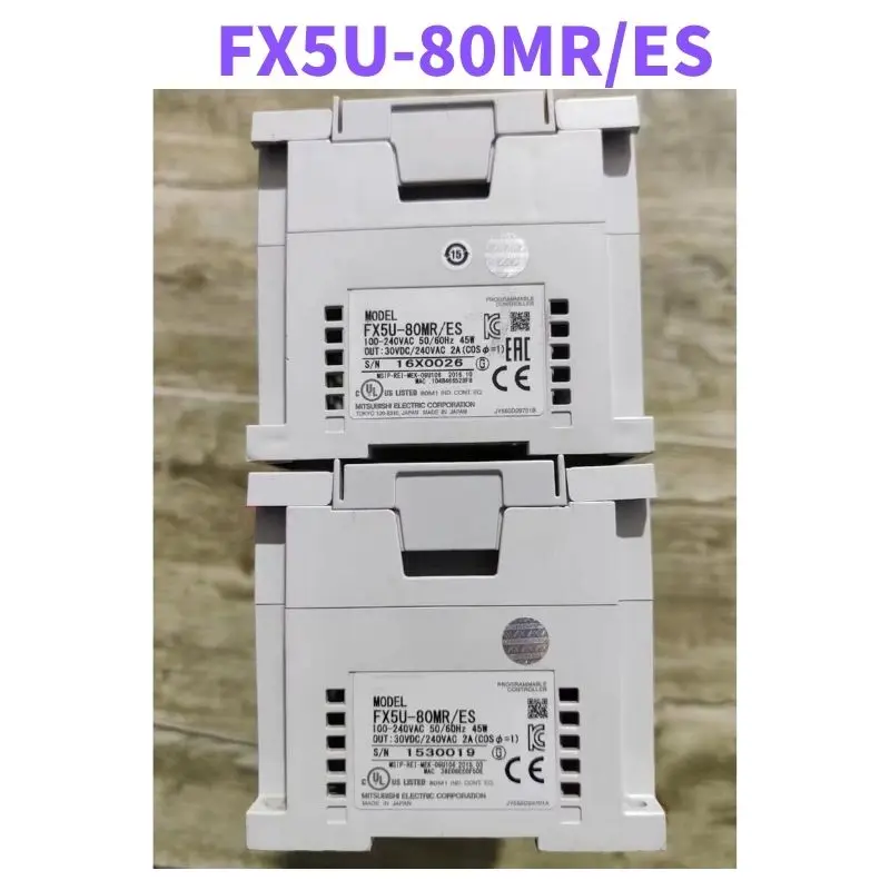 Used PLC Module FX5U-80MR/ES FX5U 80MR ES Tested OK