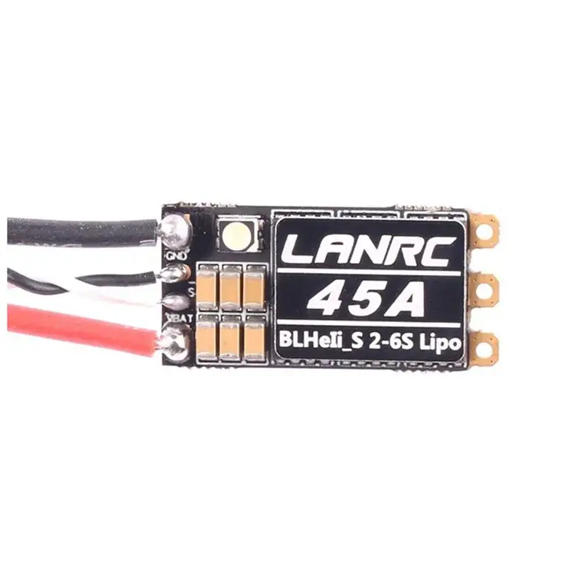 

Hot Trend-Blheli S 2-6S Lipo 45A Brushless ESC Built-In Programmable RGB LED D-Shot 150/300/600 ONESHOT125 For RC FPV Drone Acce