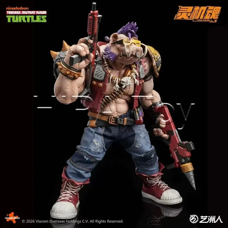 【Disponible】Figura de acción de las Tortugas Ninja Mutantes Adolescentes, modelo Bebop y Rocksteady de Soul Spirit TMNT, con gran capacidad de articulación, ideal como regalo.