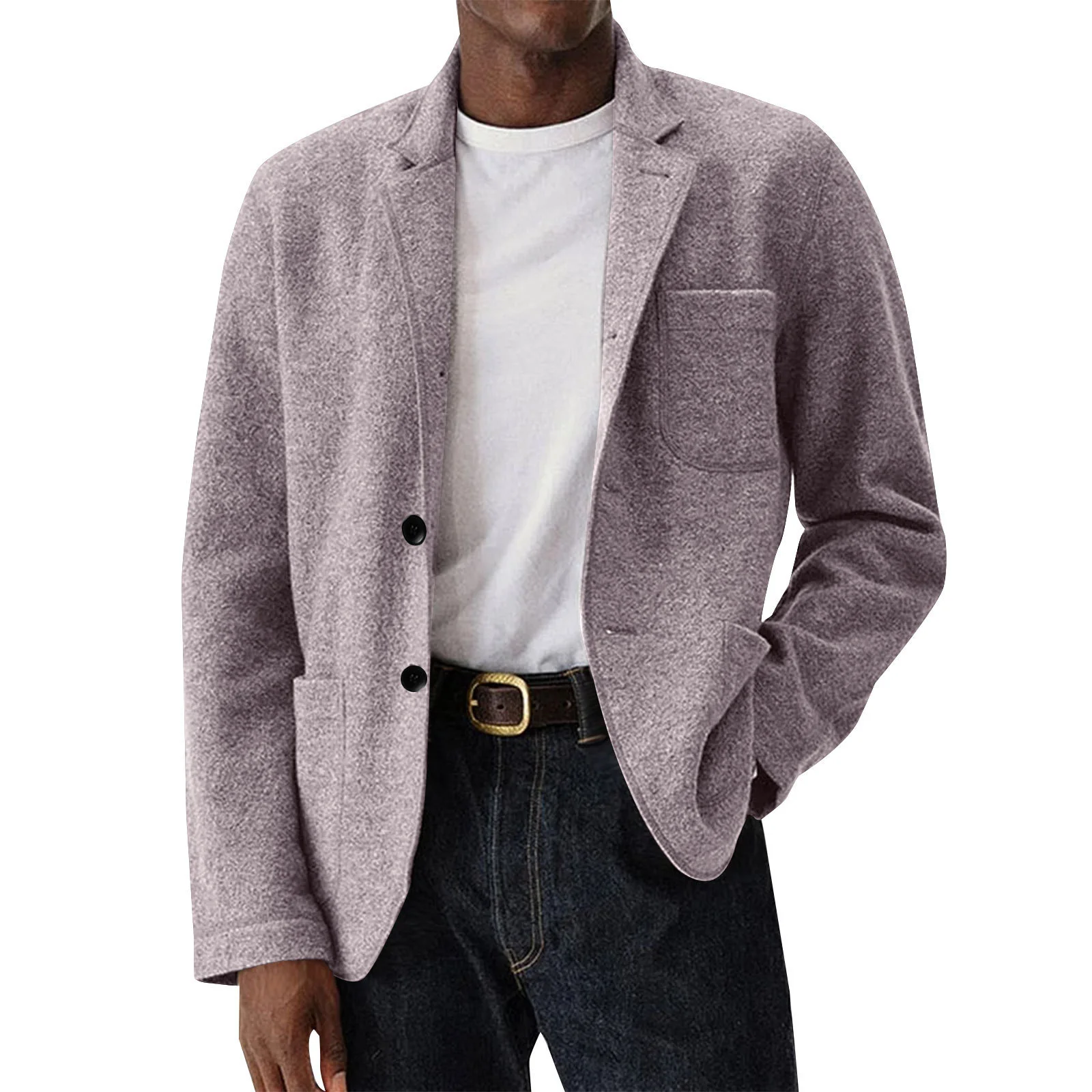 Hommes décontracté couleur Pure laine Jaet 2025 automne hiver Faion polyvalent Long manteau Sve pour hommes d'âge moyen et jeunes