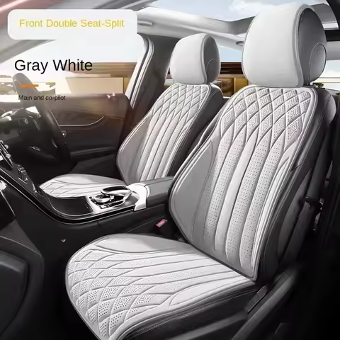 Universal Car Seat Cover Four Season Auto Comfortable Flax Perforated Breathable Anti-Slip Covers for Car Seats Protection