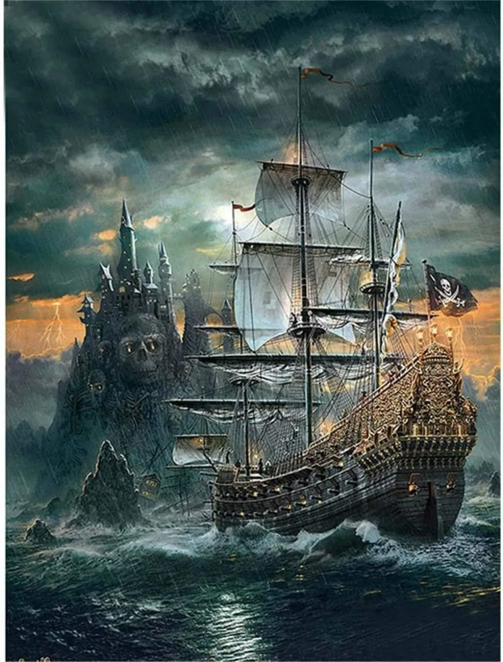 

Adult Pirates Sailboats Jigsaw Puzzle 1000/500/300/120 Pieces Stress Relief Entertainment Toys Puzzles Home Decor Birthday Gifts