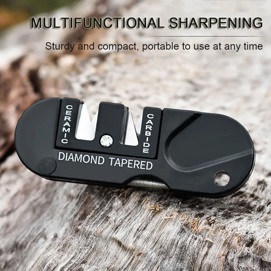 

Camping Knife Sharpener Sharpening Outdoor Tools Sharpens Camp Gear Sharpener Survival Equipment Multi Tool Pocket Accessories