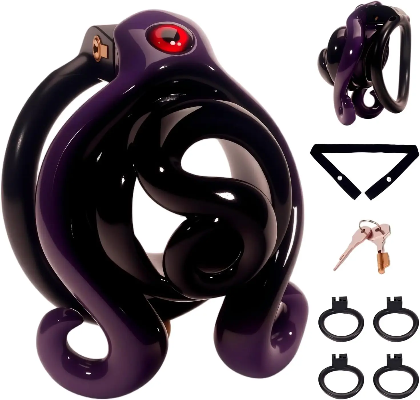 High Quality Octopus Chastity Cage Chastity Lock Penis CB Lock SM Bondage Cthulhu Genitalia Locith Auxiliary Belt Adult Sex Toys