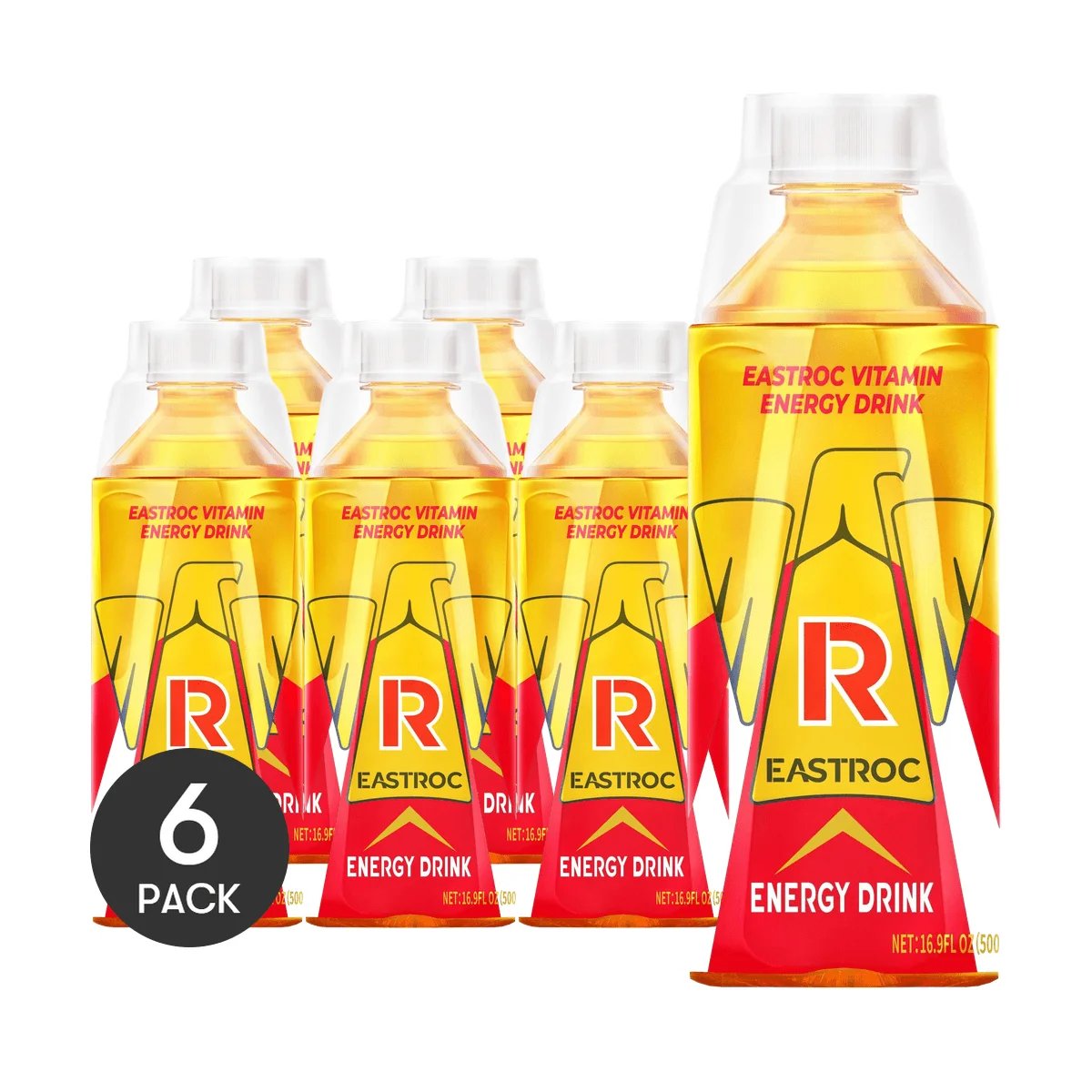 EASTROC-Eastroc Super Drink, Bebida Energética com Extrato de Guaraná, Taurina, Chá Verde, 16,9 floz, 6 Pacotes