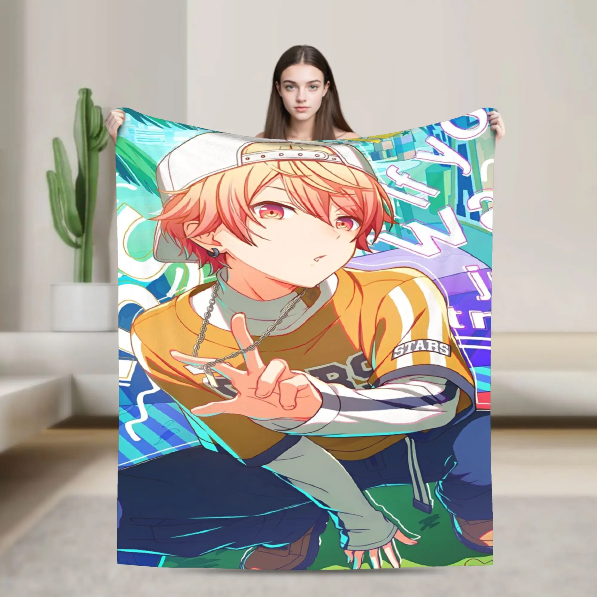 Relax sekai tsukasa tenma Blanket Stuff Room Decorative  Throw Blankets Warm Fleece for Car