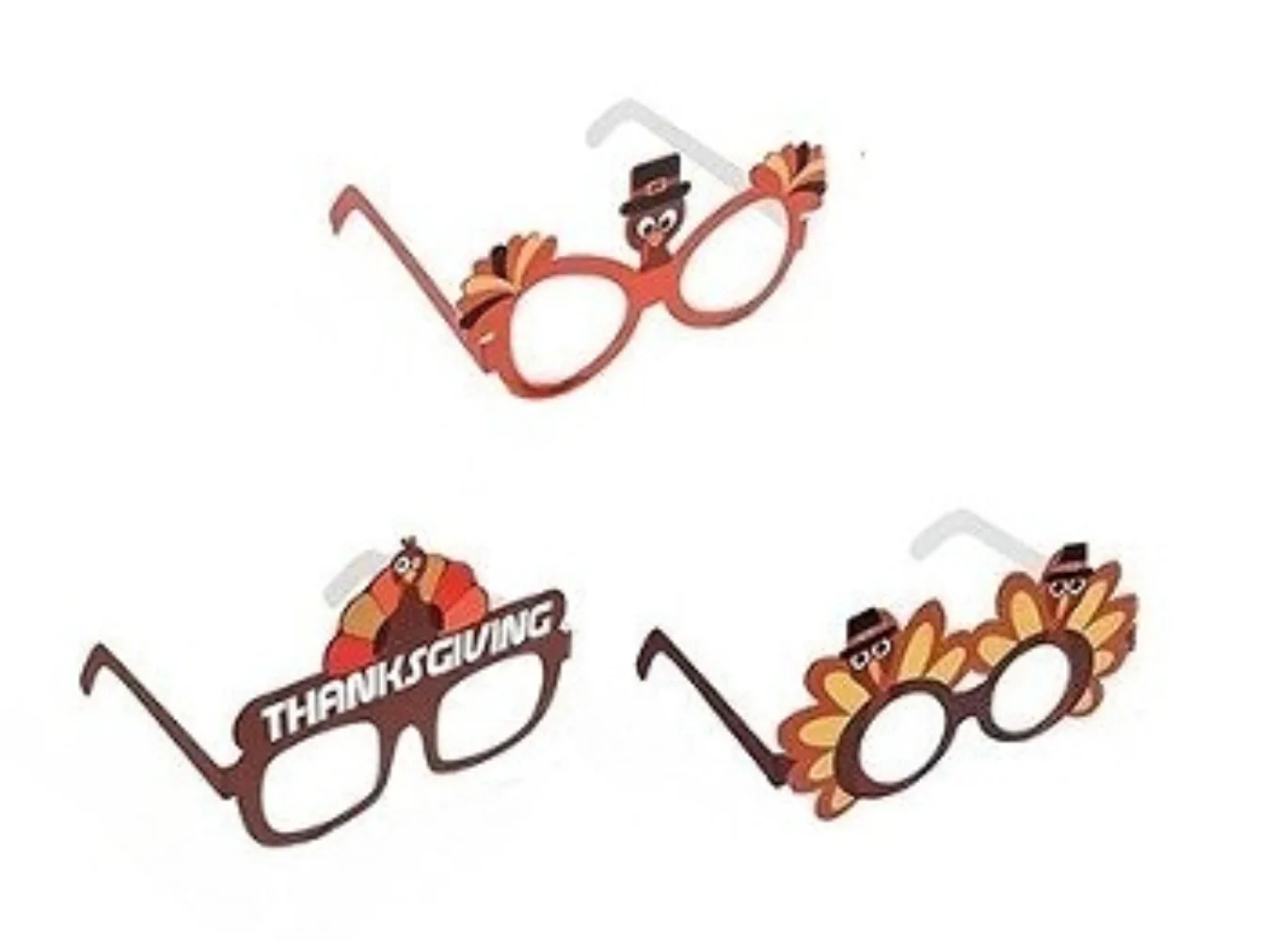 PESENAR Thanksgiving themed party outfit set (including turkey headband, decorative glasses, chiffon skirt, etc.)