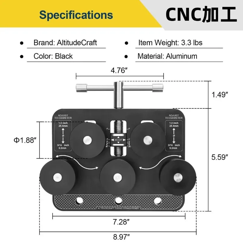 straightener, brake line straightener for 3/16-1.0 diameter NONE AE(Origin) AR(Origin)