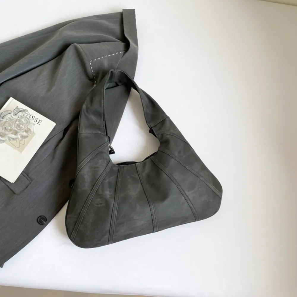 

Модная сумка через плечо, винтажная сумка-хобо, большая вместительная сумка, сумка для подмышек, дизайн меньшинства, модная сумка в форме полумесяца для девочек