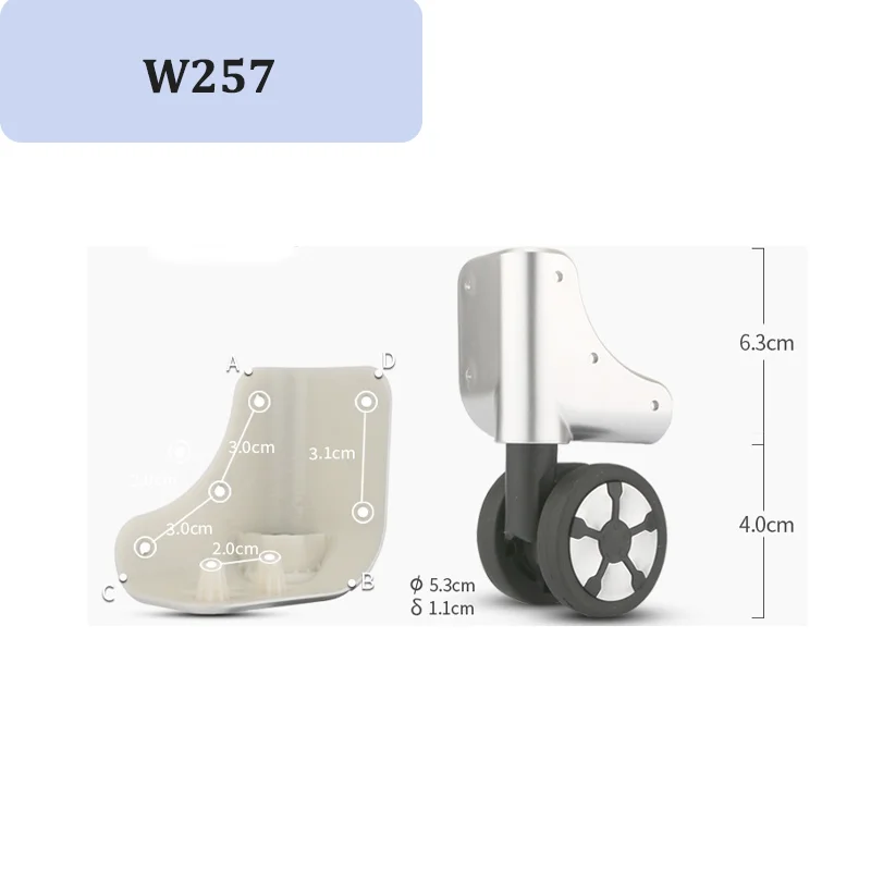 For W-257 Noise-Free 360-Degree Rotating Replacement Luggage - Enables Smooth and Silent Luggage Movement