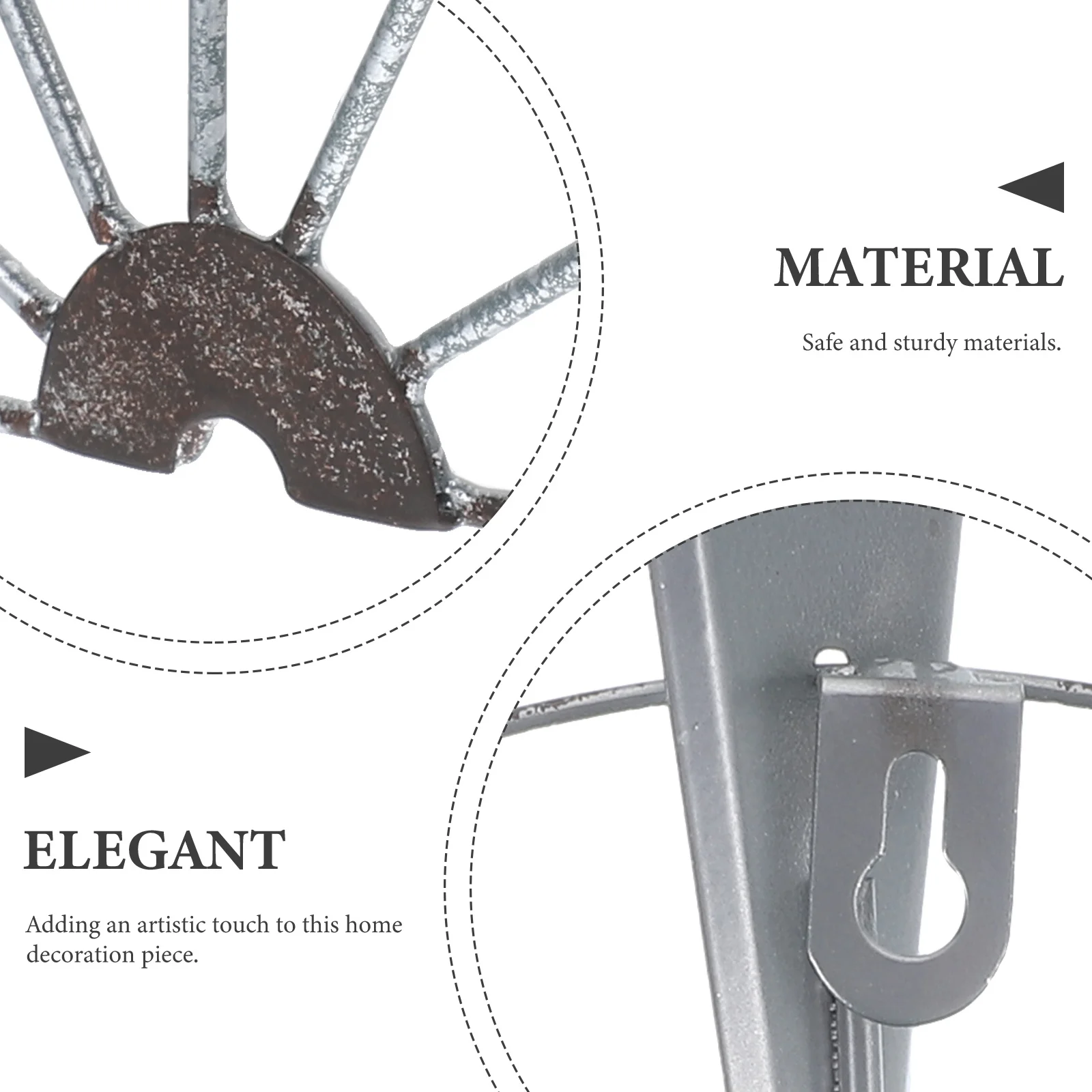 

Artistic Half Windmill Wall Decor Rustic Iron Farmhouse Pendant Exquisite Craftsmanship Elegant Colors Home Decor