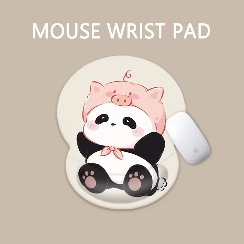 

2024 new Panda Mouse Pad Silicone Wrist Mouse Pad Cute New Non Slip Computer Office Mouse Pads Pc Gamer For Girls gift