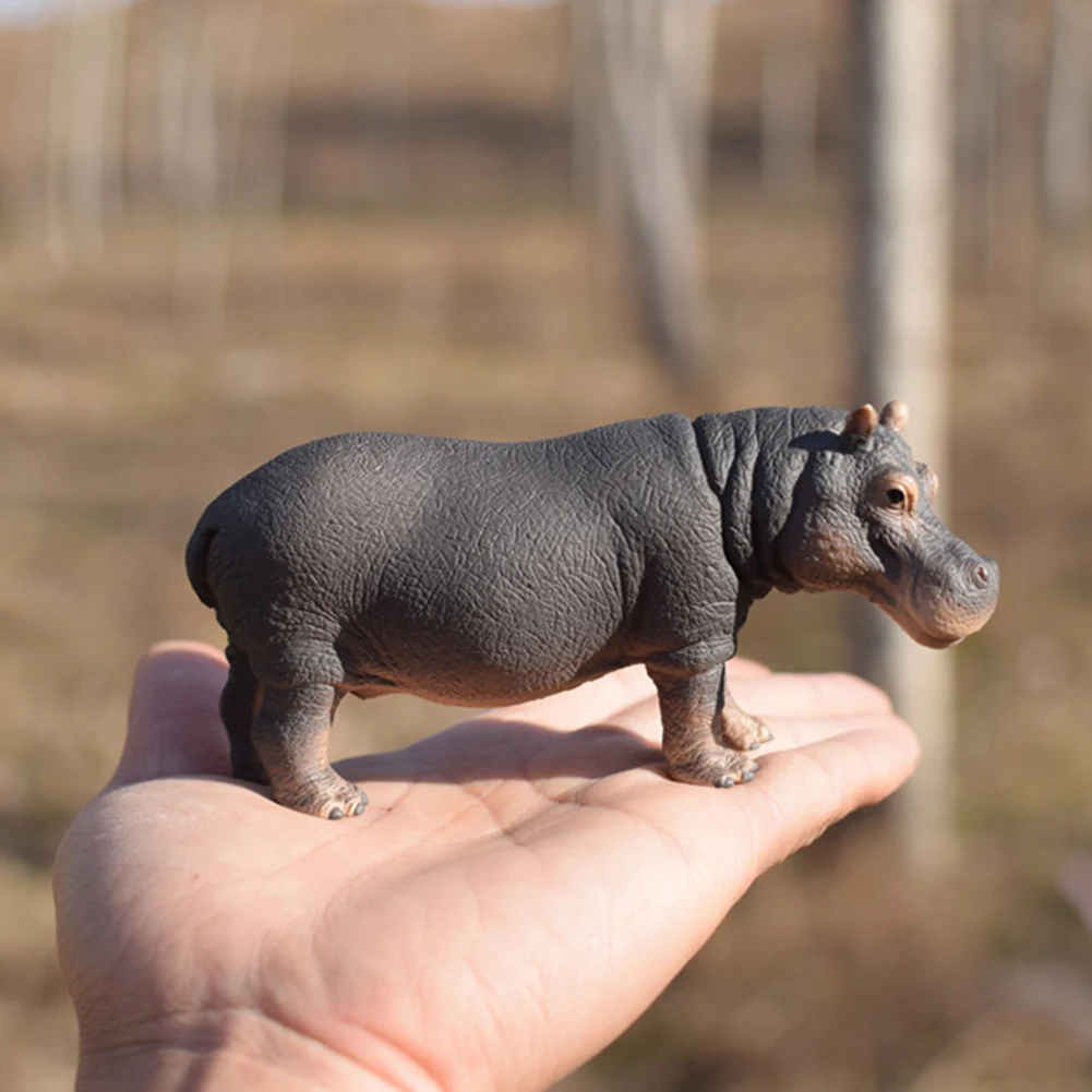 5 inch Simulation Hippopotamus Wild Life Model Figurines Toy Figures Zoo River Animal Early Educational Toys