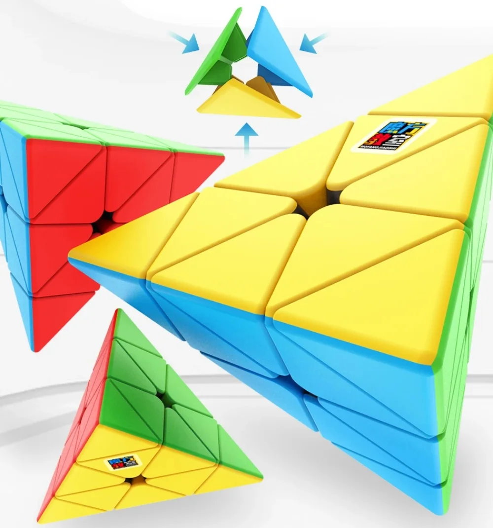 MoYu Meilong-Professional Pyramid Magic Cube, Speed Puzzle, Cubos Mágicos, Brinquedos Educativos, Aniversário e Presentes de Natal, 3x3