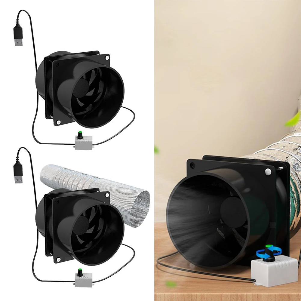 

Exhaust Fan Fan 10.5x8x6.5 Cm 5W Air Quality Fans Air Ventilation Fan Black Duct Exhaust Energy-efficient Design