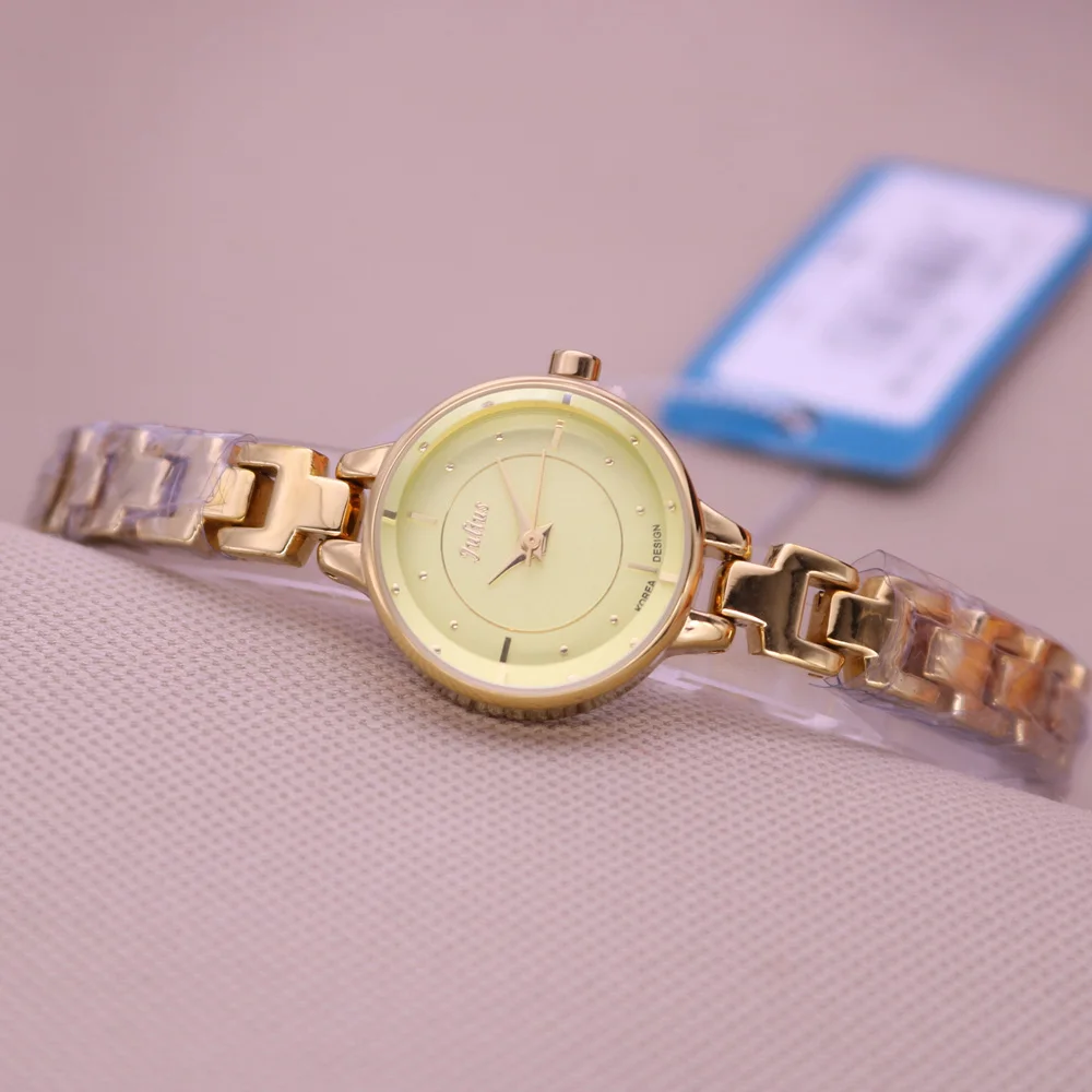 

Женские часы Julius Lady, модный мини-часовой браслет-цепочка, деловой подарок на день рождения для девочек, без коробки