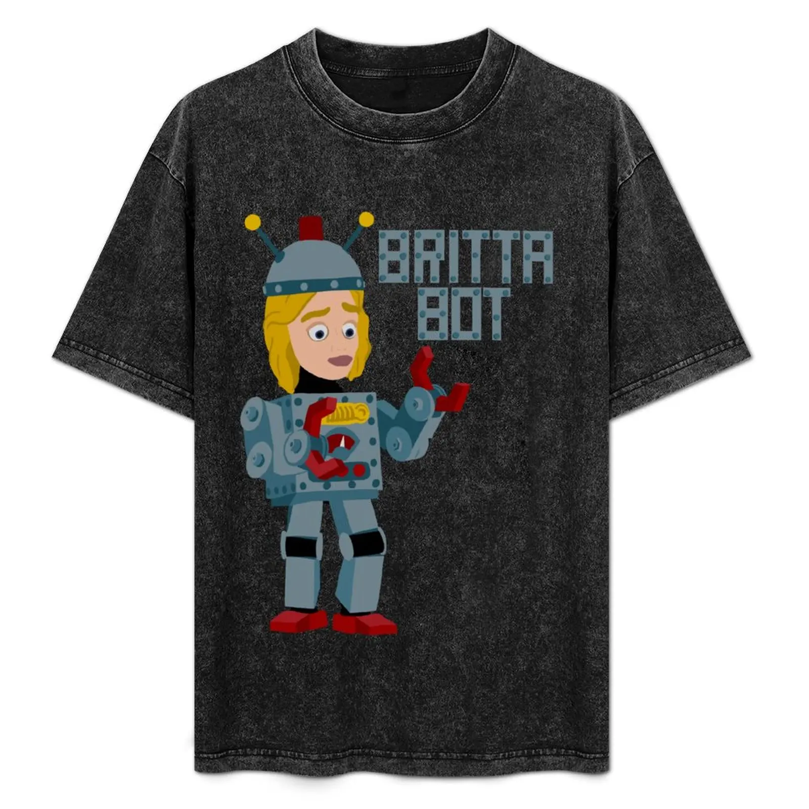 Britta Bot (Community TV Show) T-Shirt croswit shirt man summer 2025 man t shirt mens graphic t-shirts pack