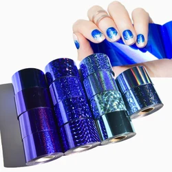 1roll 120m Nail  Art Transfer Foils Starry Sky Nail Foil Paper Laser Blue Foil  Stickers Decals Manicure Decor