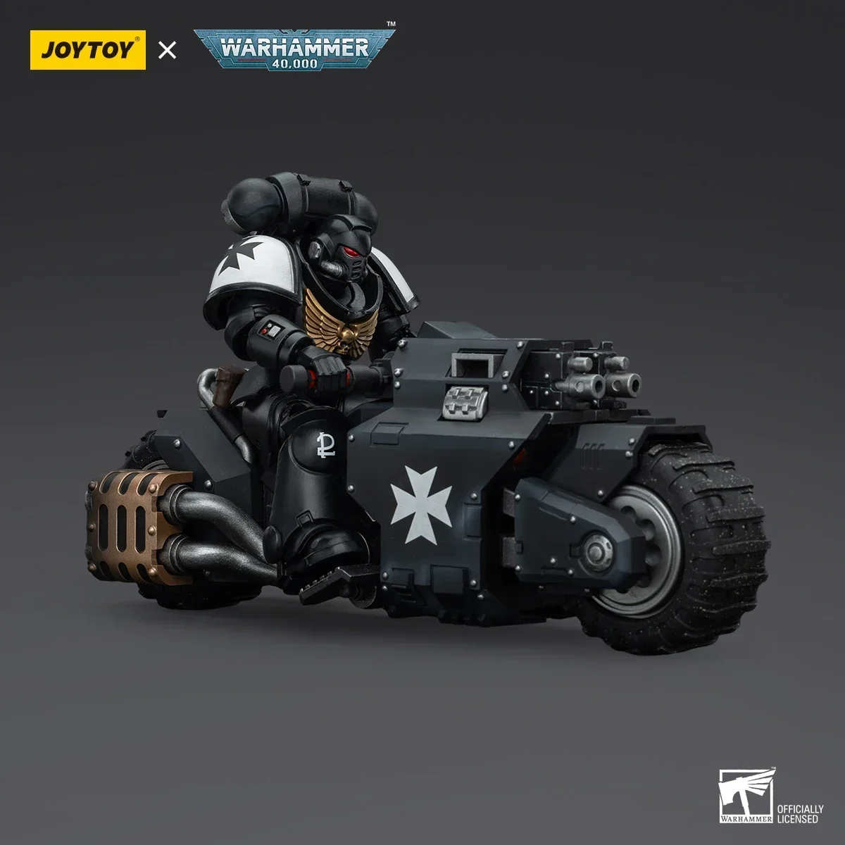 Joytoy 1/18 figura de ação warhammer 40k espaço fuzileiros templários negros outriders figura irmão valtus articulações modelo de anime móvel