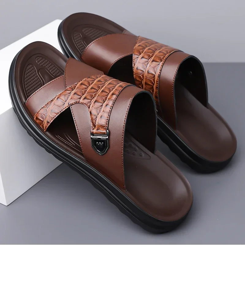Sommer-Herren-Hausschuhe mit rutschfester, weicher Sohle, modisch, bequem, atmungsaktiv, verschleißfest, für den Außenbereich, zum Fahren, Strandschuhe-9022 – Detail 14