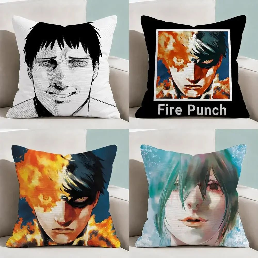 Manga Fire Punch Agni Tatsuki Fujimoto Cushion Cover Throw Pillow Soft Short Plush Cozy Durable Colorfast Sofa Bedroom HomeDecor