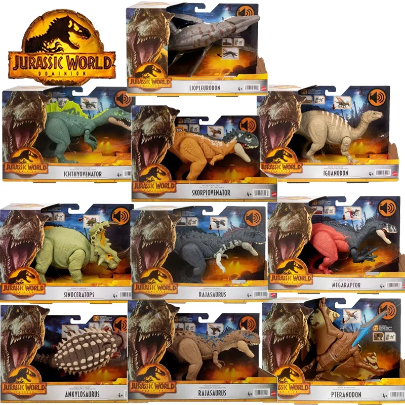 Mattel Jurassic World Dominion - Roar Strikers Rajasaurus Beige - Neuf