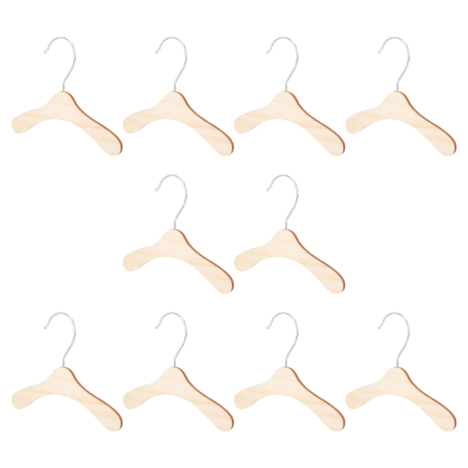 

10 Pcs Pet Hanger Wooden Dog Clothes Hangers Accessory Portable Professional Cat Daily Wear-resistant Supply Household Toy