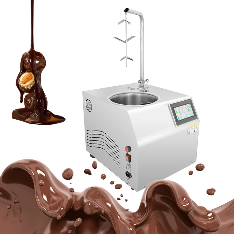 Chocolate Melting Dispenser Machine With Automatic Tap Commercial Desktop Waterfall Style Hot Chocolate Maker