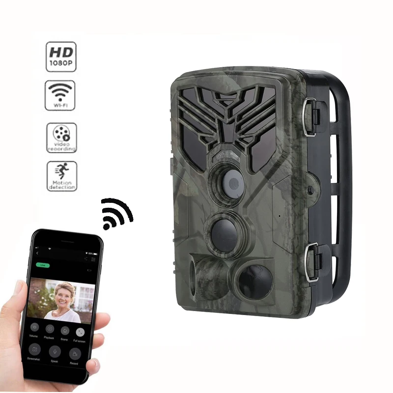 

Thermal Hunting Camera HC810, 1080P Hunting Trail Camera 48pcs 940nm Black Lights Wifi Hunting Camera