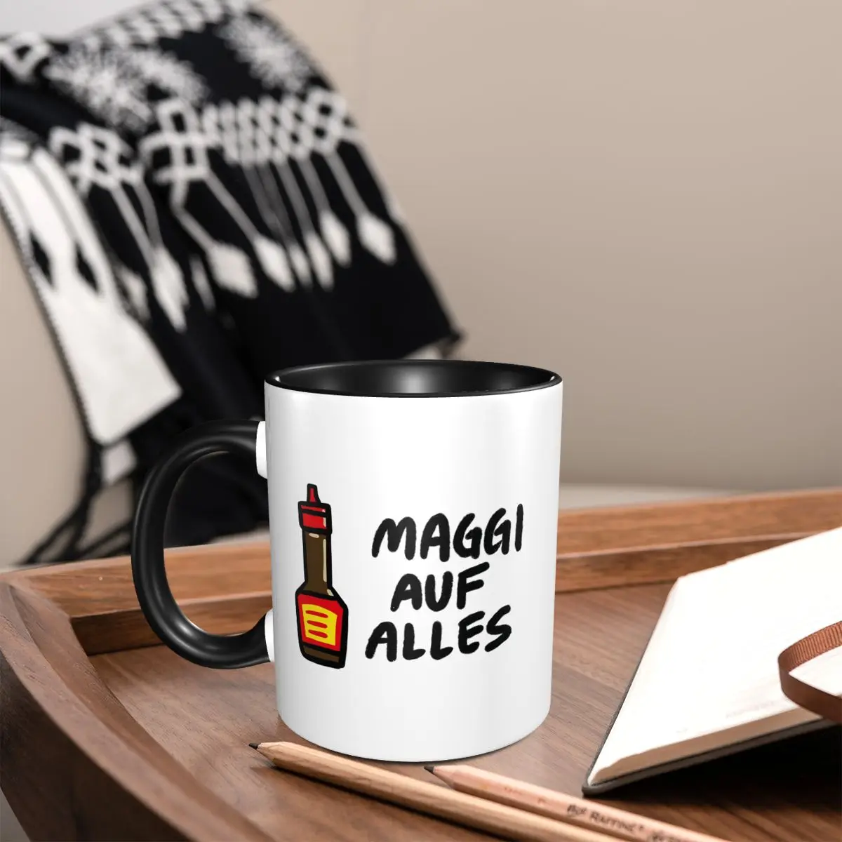 Maggi Auf Alles (Deutsch) Кружка Забавные керамические кофейные чашки Чайные кружки Молочная чашка Посуда для напитков Подарки для женщин и мужчин