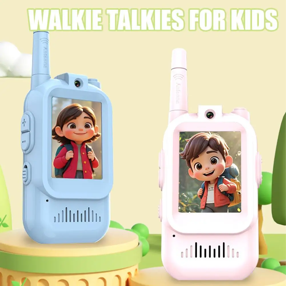 Children'S Video Walkie-Talkie Gift Birthday Rechargeable  Children'S Walkie Talkie Cartoon Pager Parent-Child Toys