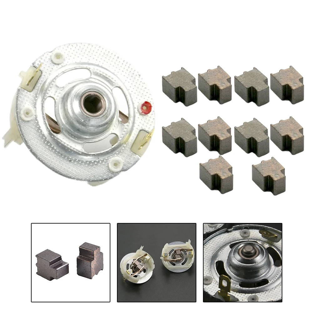 Suporte de escova de carbono e escovas de carbono compatíveis com motores de broca elétrica 775 750 755 para reparo eficiente de motores