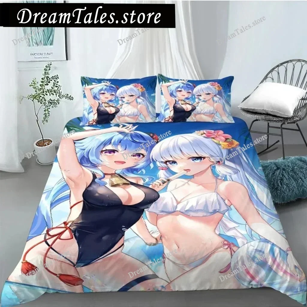 

Genshin Impact Bedding Set Single Twin Full Queen King Size Bed Set Adult Kid Bedroom Duvet Cover Sets 3D Print Game Bed Sheet