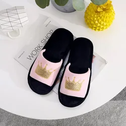 New Women's Cotton Slippers Warm Cotton Slippers Men Women Sandals Zapatos De Mujer Shoes Slides