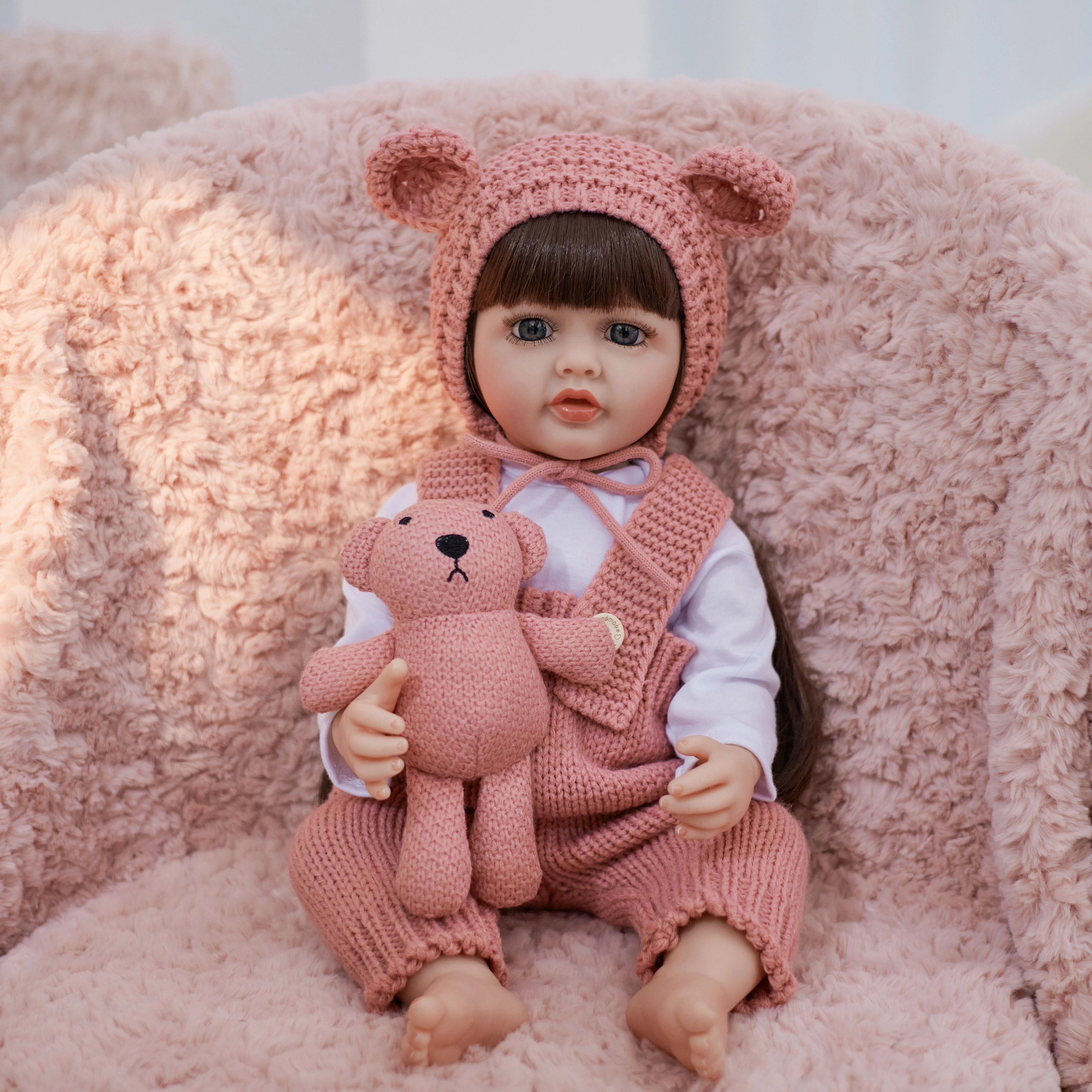 22 inch Creative Rebirth Doll Set, Newborn Baby Doll, Simulation Doll with Accessories, Birthday Gift, Christmas Gift