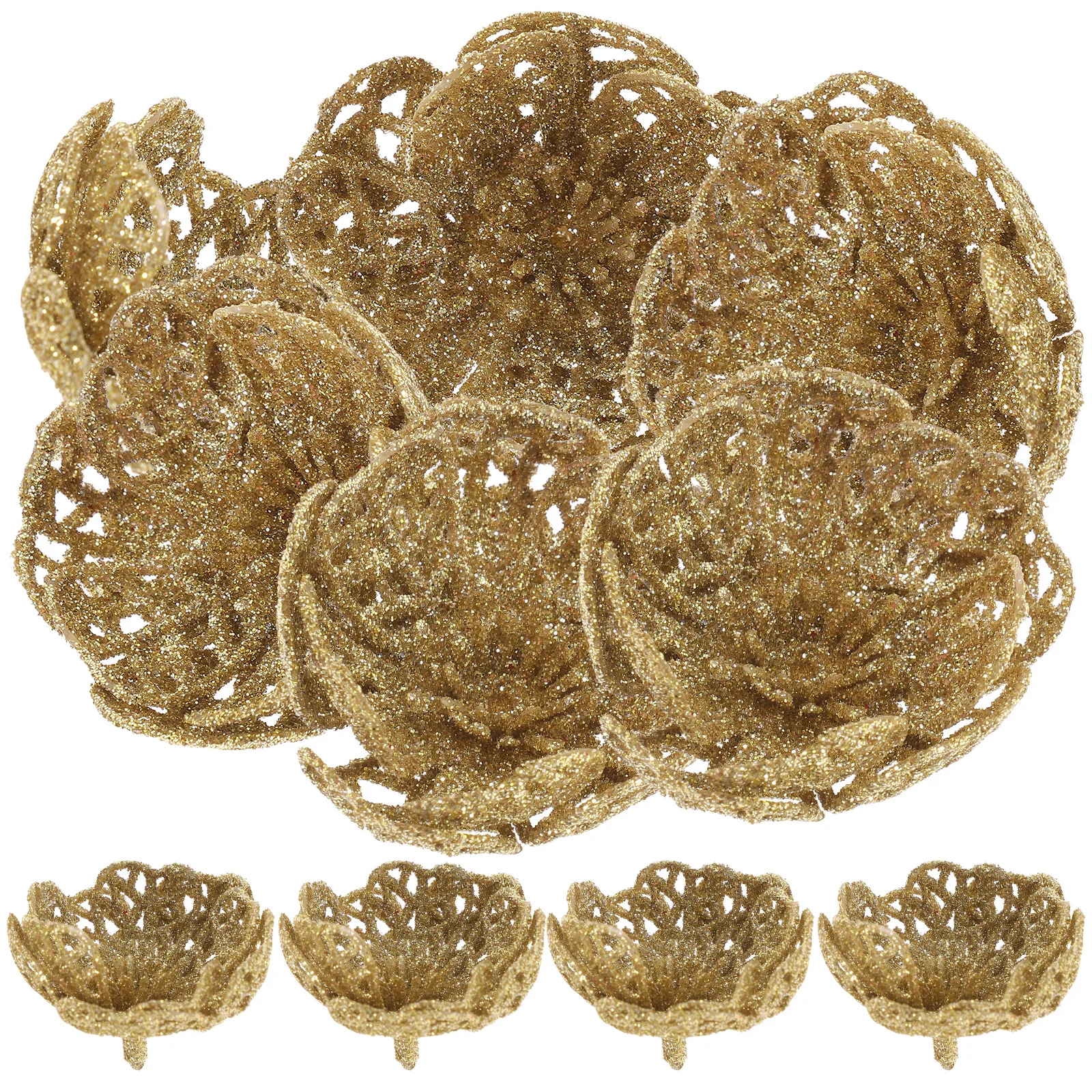 

10Pcs Christmas Fake Flower Xmas Tree Decoration Artificial Flower Xmas Party Decor Holiday Floral Arrangement