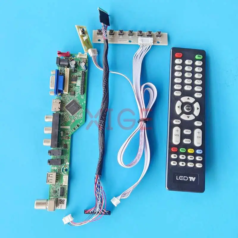 

Плата драйвера контроллера для Φ LTN133AT23-801 LTN133AT17-305 LVDS 40 Pin TV, аналоговый 1366x768 USB + AV + VGA + HDMI 13,3 "комплект