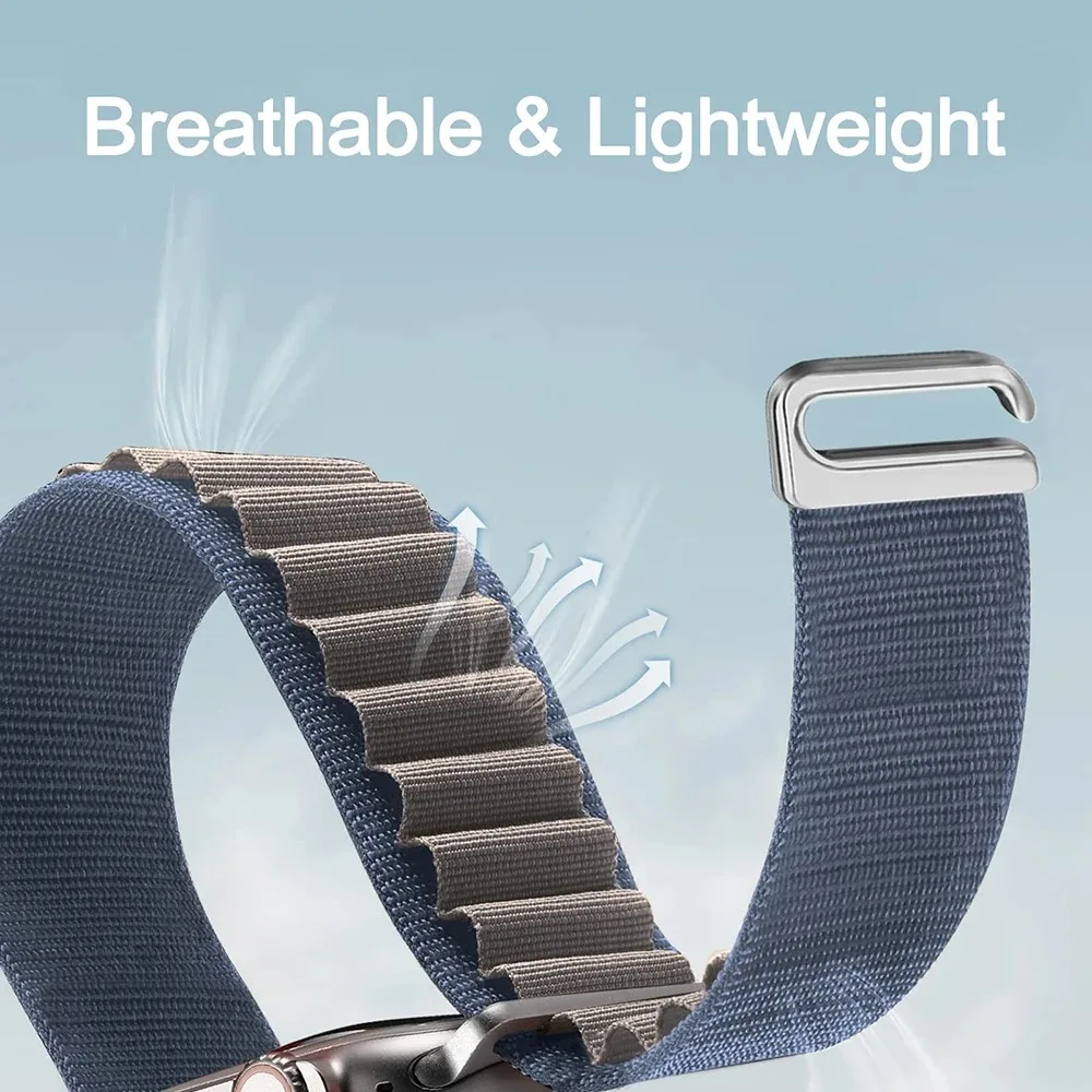 Alpine Loop Strap for Apple Watch Ultra Band 44mm 45mm 49mm 42mm 41mm 40mm Metal C-Hook Bracelets iwatch SE series 9 8 7 6 5 4 3