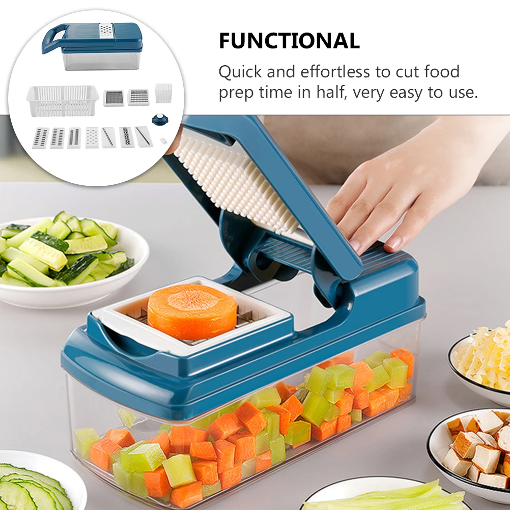 

1 set 【】Veggie Chopper Vegetable Slicer Kitchen Cutter Grater For Carrot Garlic Ginger Cucumber Squash Slicing Tool