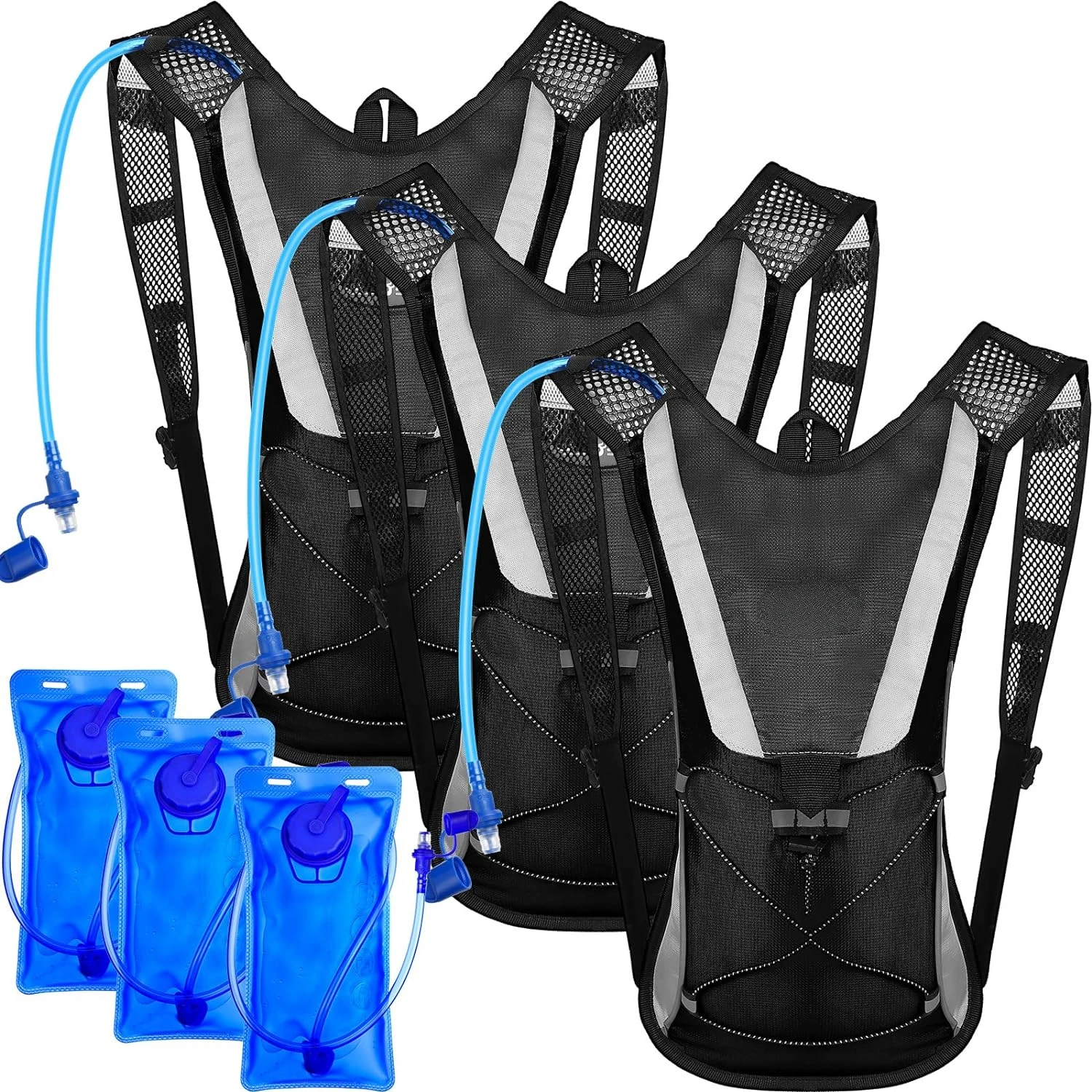 

Stay Properly Hydrated on Your Outdoor Adventures with this Lightweight, Durable Hydration Backpack Set - Ideal for Active Men a