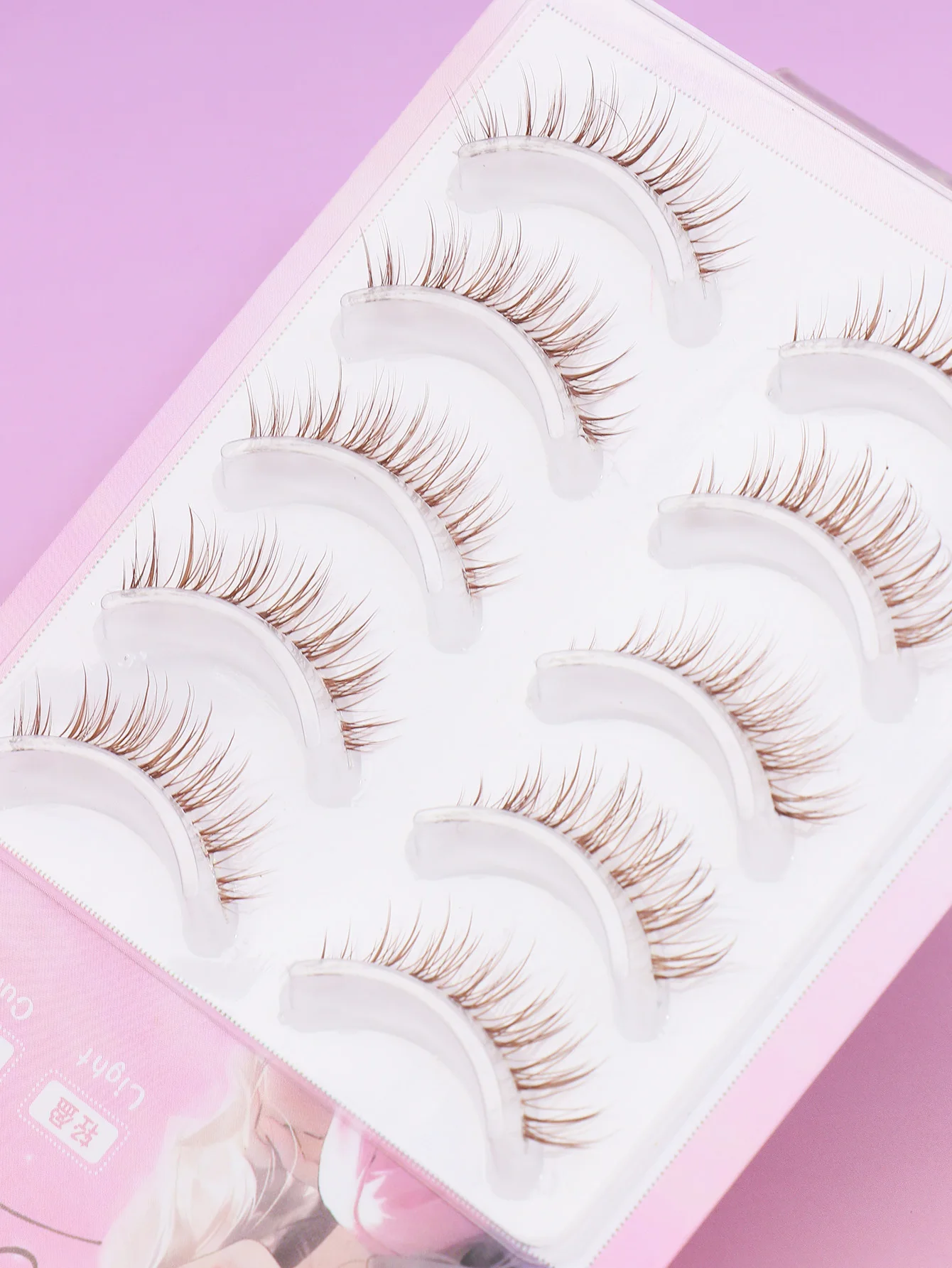 크리스마스 아름다운 갈색 여우 눈 5쌍, 가짜 속눈썹, 자연스러운 DIY 장난 만화, 물고기 꼬리 요정, 초미세 줄기 깃털