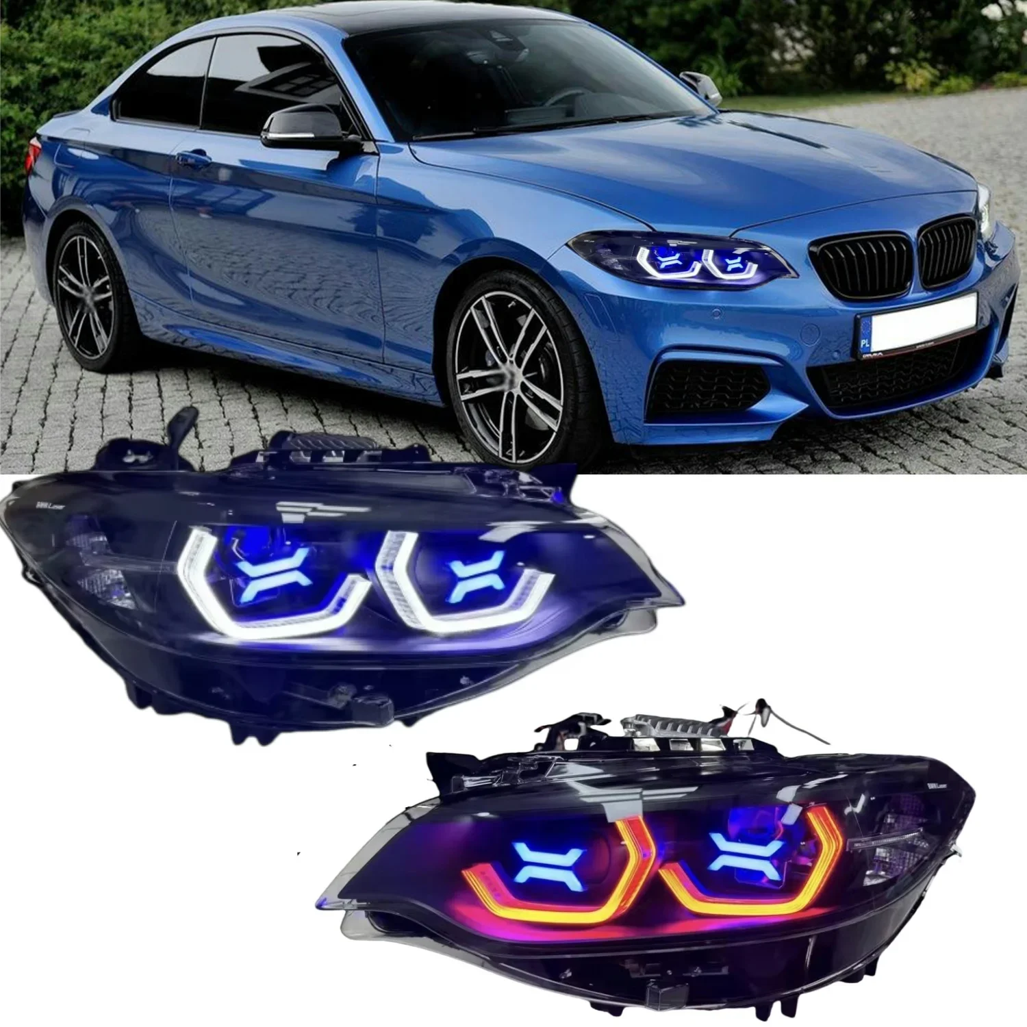 

2 Series F22 Headlight F87 225i 230i 235i 240i Upgrade OSS Style 2016-2018 LED DRL Front Head Lamp Modified Headlamp for